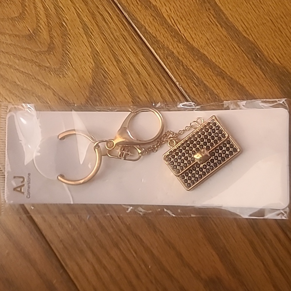 Gold And Black Purse Charm Keychain
